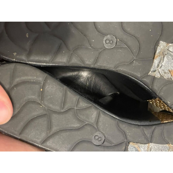 Women's Pierre Dumas Black Leather Sandals Size 8 - Picture 3 of 3